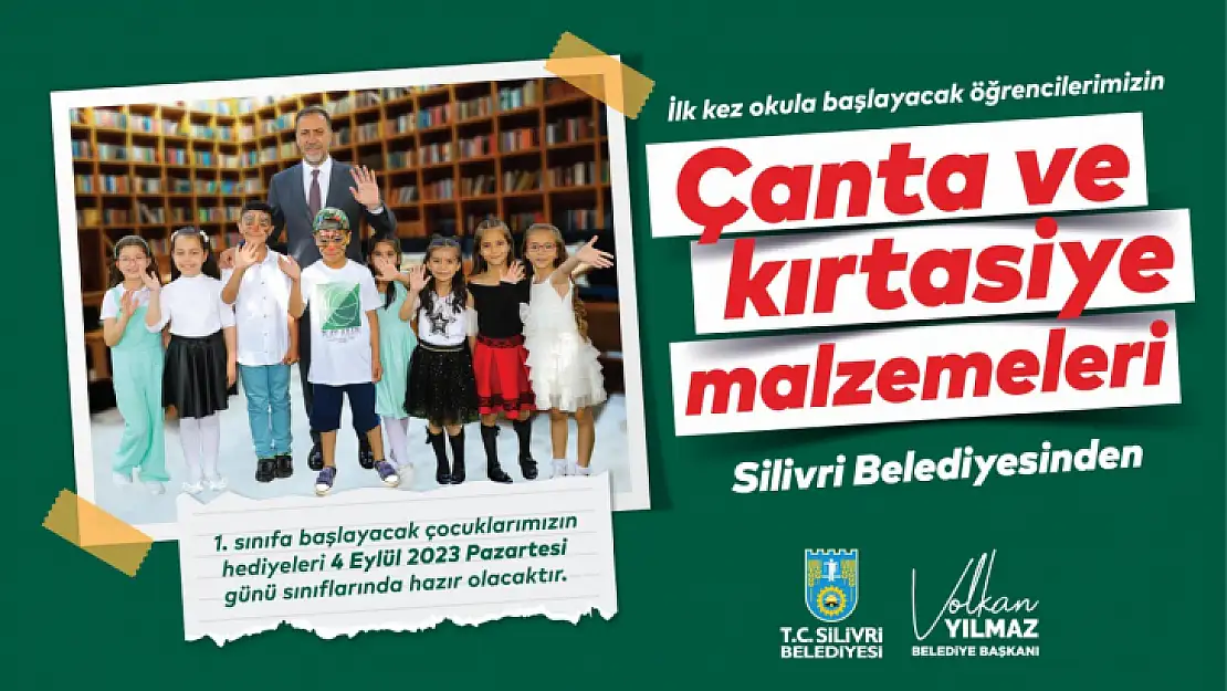 1. Sınıfların okul hediyeleri Başkan Yılmaz'dan