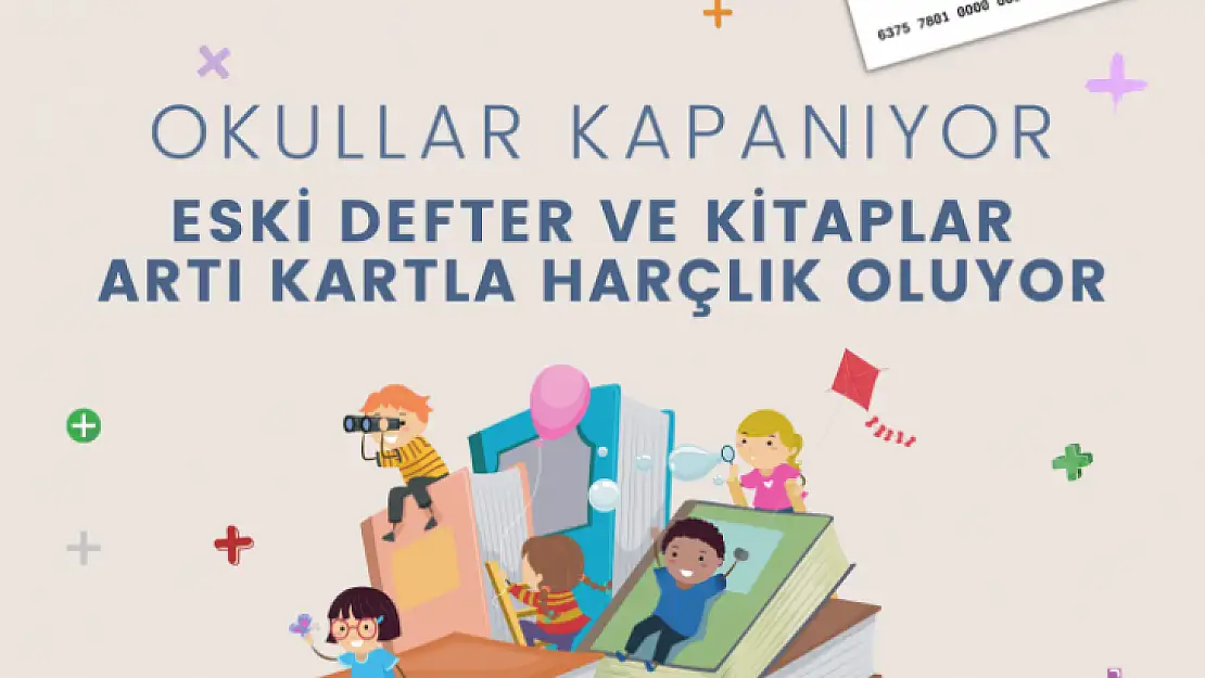 Silivri'de eski defter ve kitaplar artı kart ile harçlık oluyor