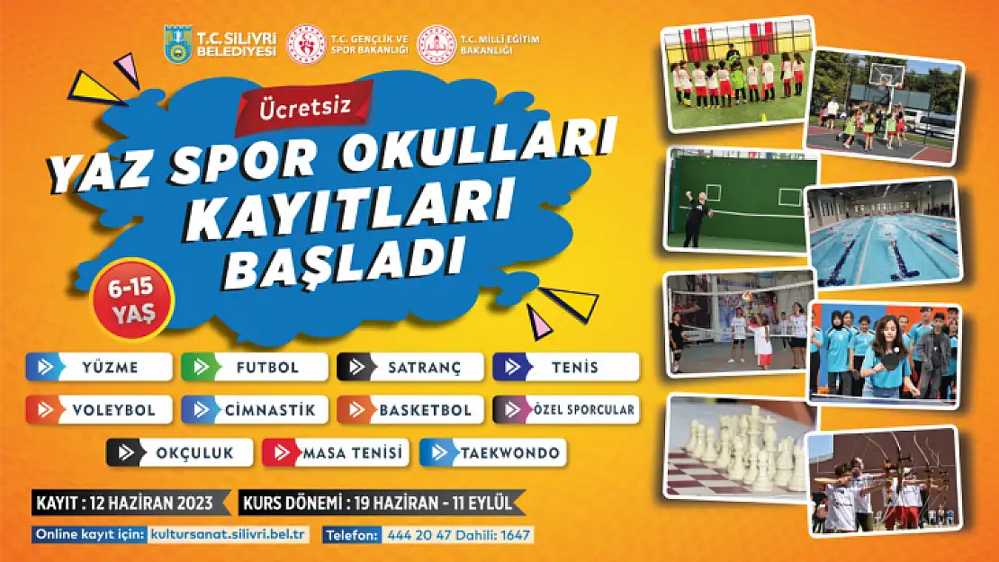 Ücretsiz yaz spor okulları kayıtları başladı