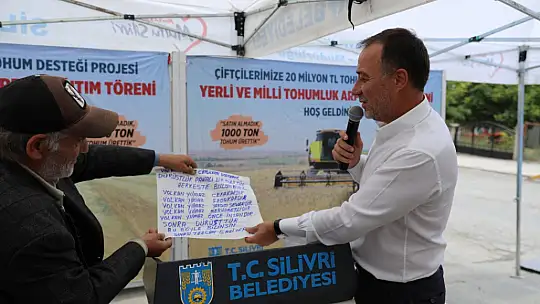 Silivri belediyesinden çiftçilere 12 milyon tl'lik tohumluk arpa desteği