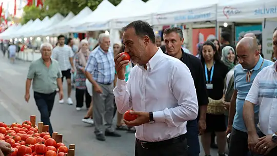 Silivri Değirmenköy'de domatesler yarıştı