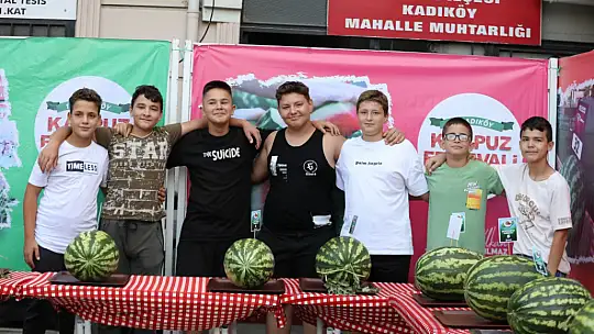 Silivri Kadıköy'de karpuzlar yarıştı