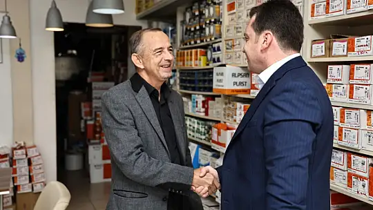 Başkan Balcıoğlu, Esnaflarla iç içe