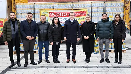 Başkan Balcıoğlu: 15 bin ihtiyaç sahibi vatandaşımıza ayçiçek yağı desteği sağlayacağız