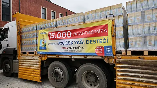 Başkan Balcıoğlu: 15 bin ihtiyaç sahibi vatandaşımıza ayçiçek yağı desteği sağlayacağız