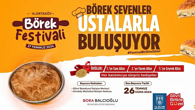 Börek Ustalarının Yarıştığı 14. Ortaköy Börek Festivali Başlıyor
