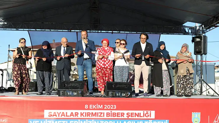 Sayalar'da hem biber hem hizmet şenliği