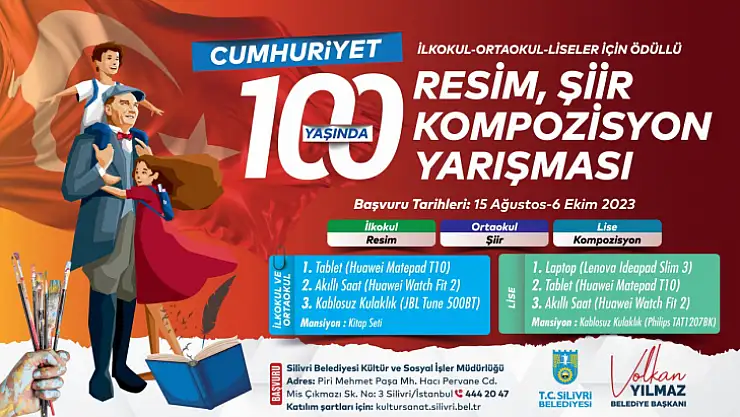 Silivri belediyesinden resim, şiir ve kompozisyon yarışması