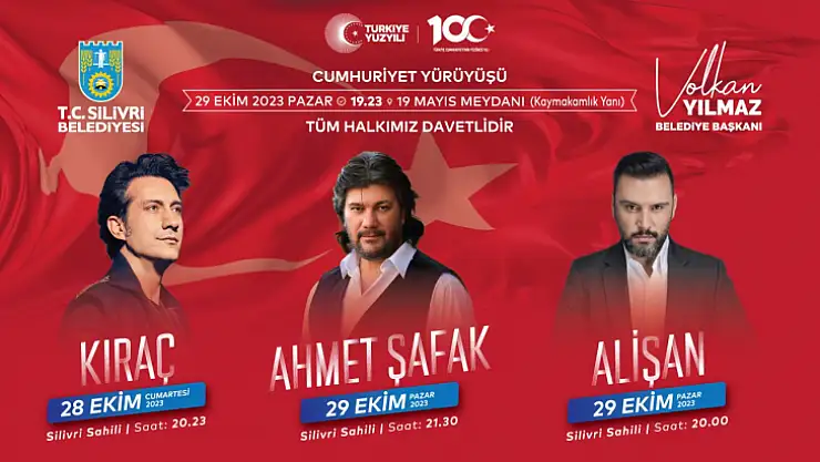 Silivri'de dolu dolu Cumhuriyet coşkusu yaşanıyor